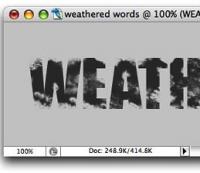 Using the Brush tool to create grunge type